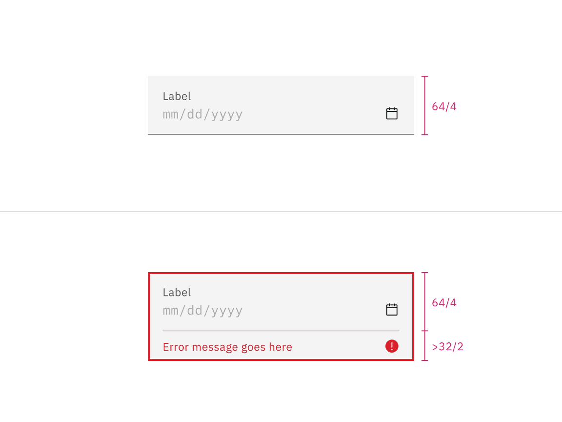 Fluid input size example